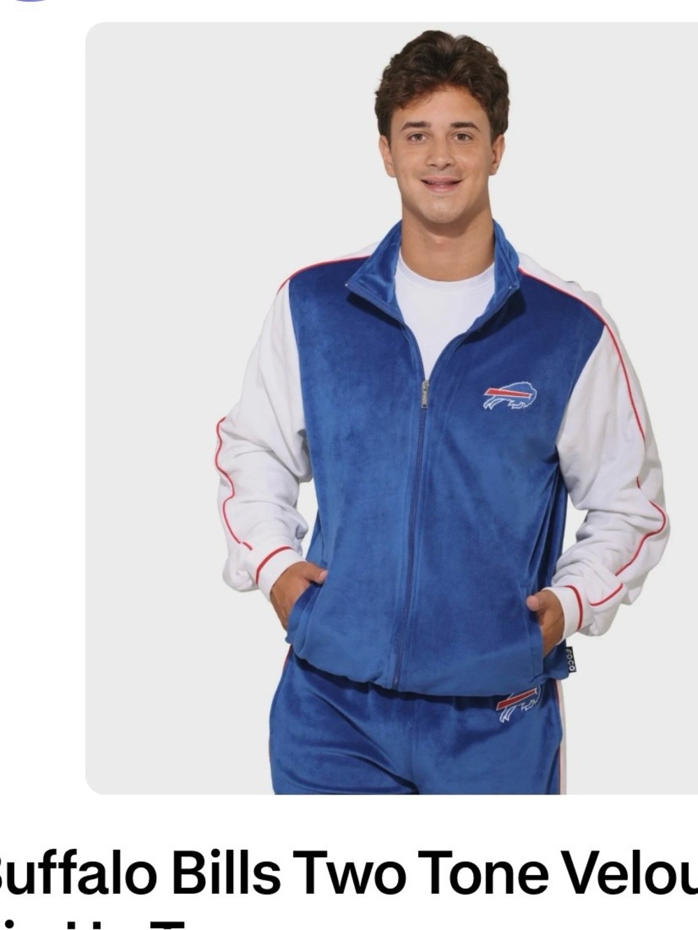 Buffalo Bills velour track suit - Picture 3 of 4